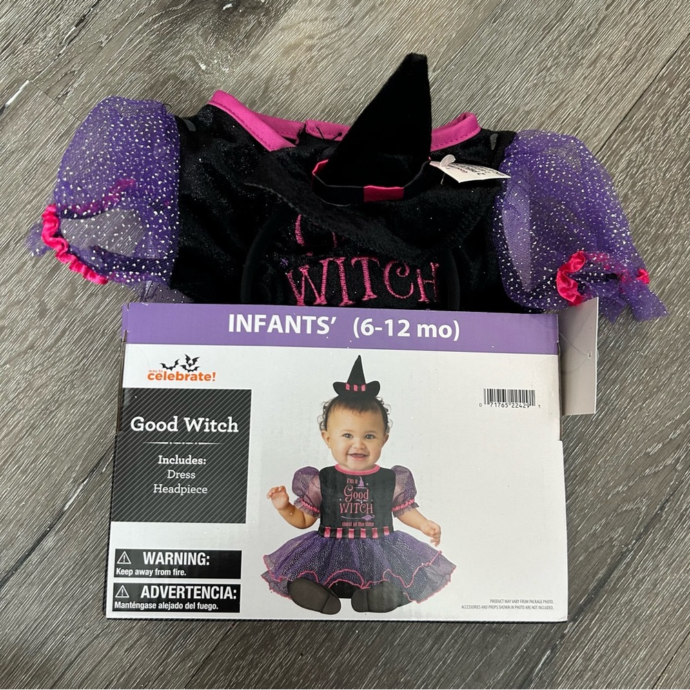 NWT 6-12 Months Baby Witch‎ Halloween Costume